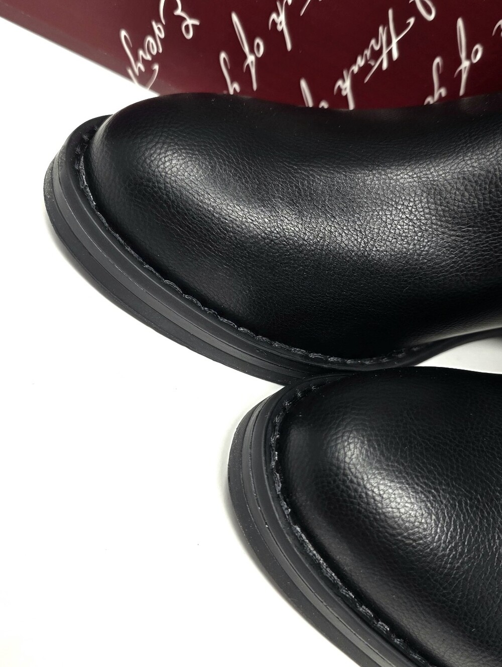 Kensie Naya Women's Tall Block Heel Boots Black Easy-on CHOOSE SIZE - Picture 7 of 13